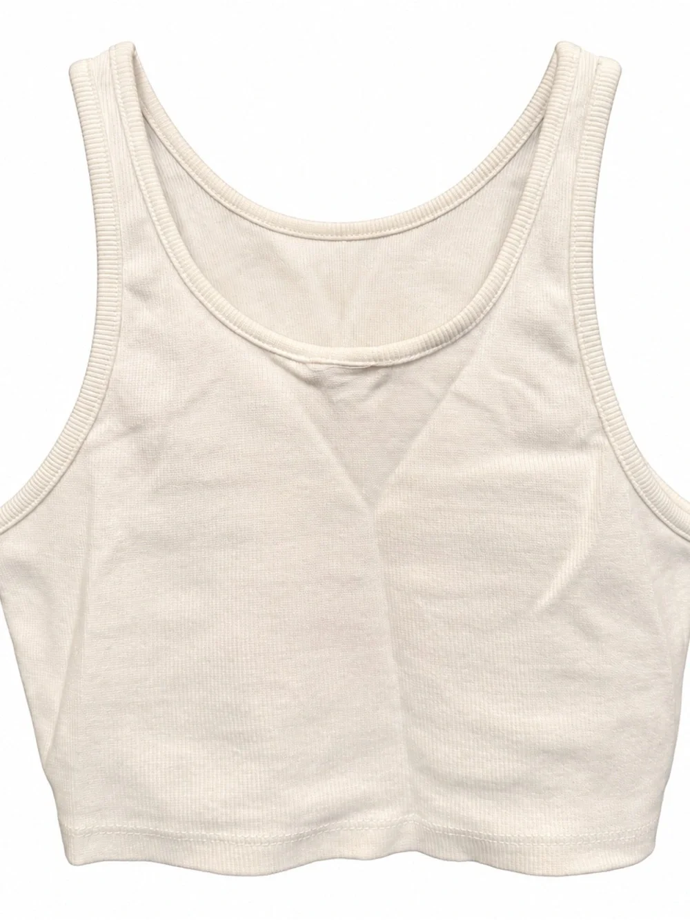 Zara Cream Tank Top with Green Logo for Kids